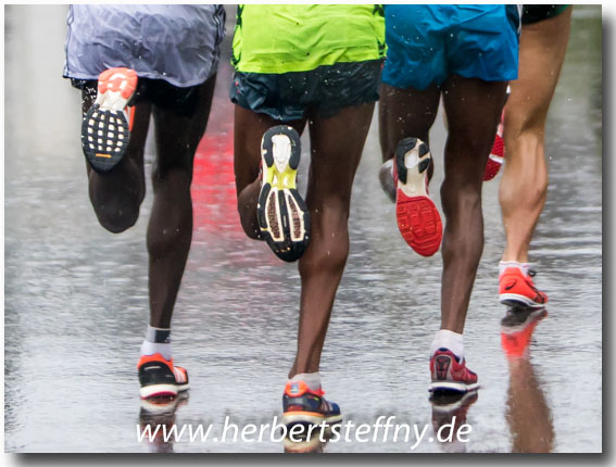 Marathon bei Regen